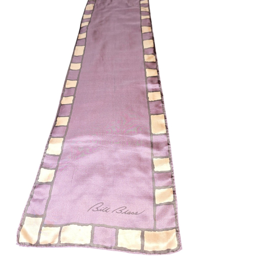 Bill Blass Neck Scarf Belt Shawl Sash Bandana Cover-up Hankie Tie 58"x9" VTG